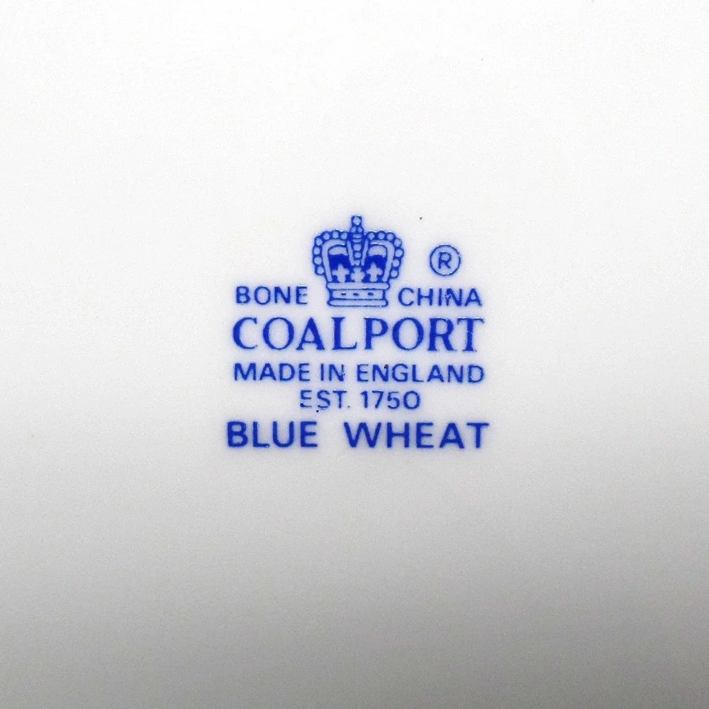 Vintage Coalport Bone China Blue Wheat 6 piece Place Setting (1972-93)